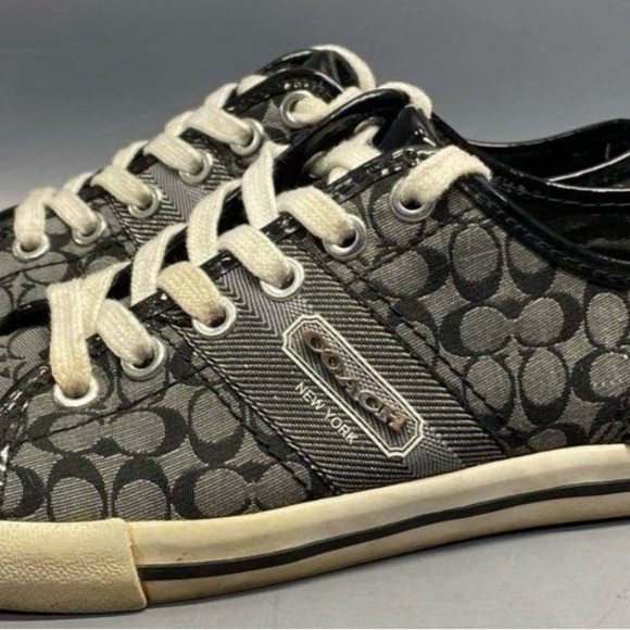 Coach Black and Gray Patterned Sneakers - Picture 2 of 5